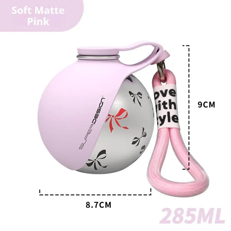 Pink Floral Print Xiaoman Portable Pet Water Bottle Wholesale Hub