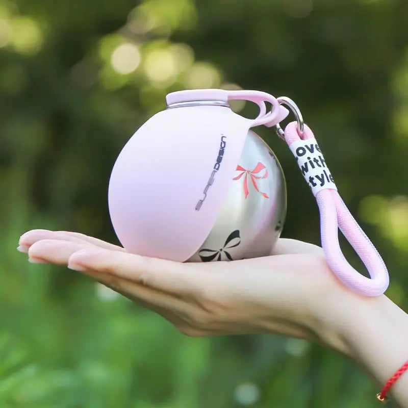 Pink Floral Print Xiaoman Portable Pet Water Bottle Wholesale Hub