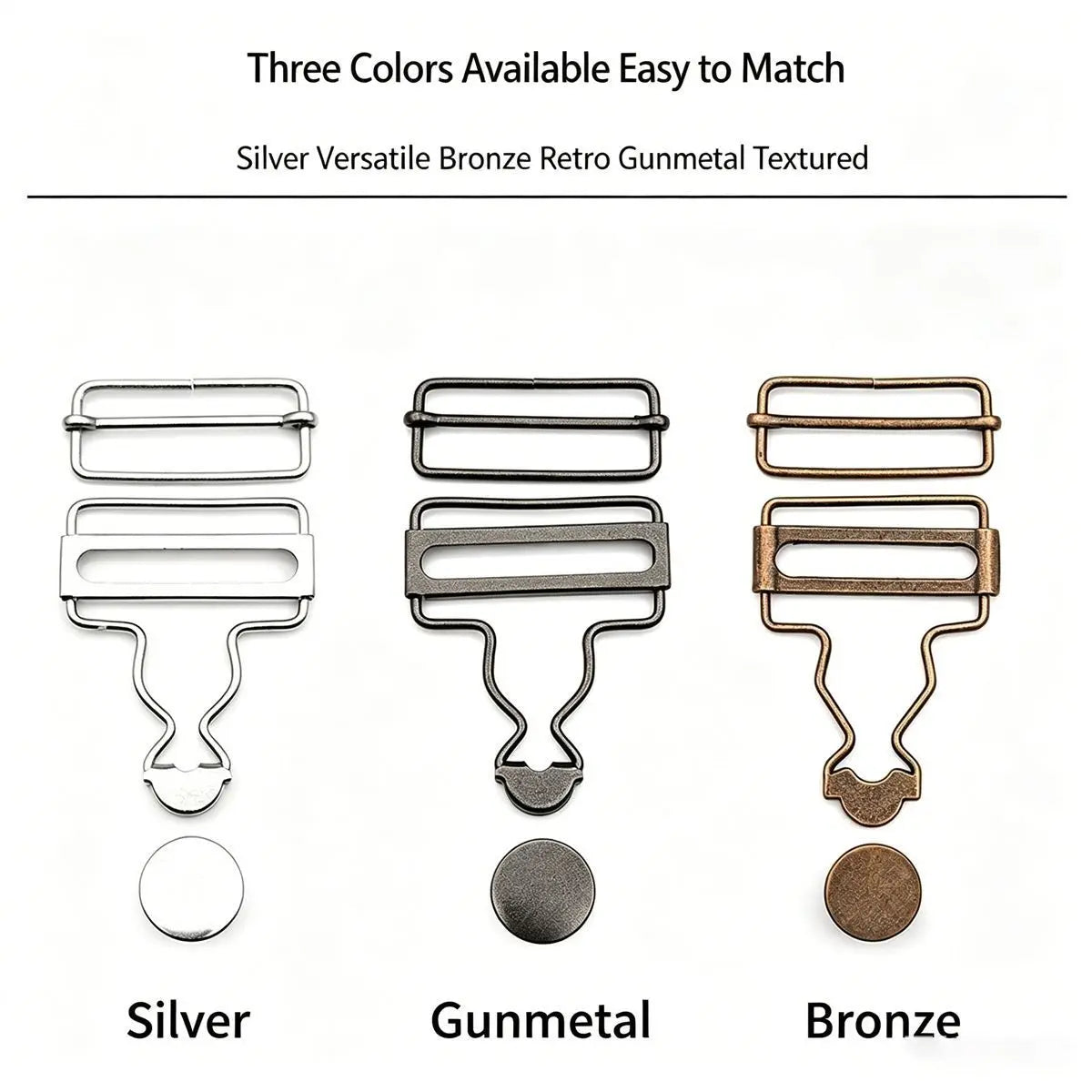 6 Sets Metal Strap Adjuster Overalls Buckles Silver Wholesale Hub