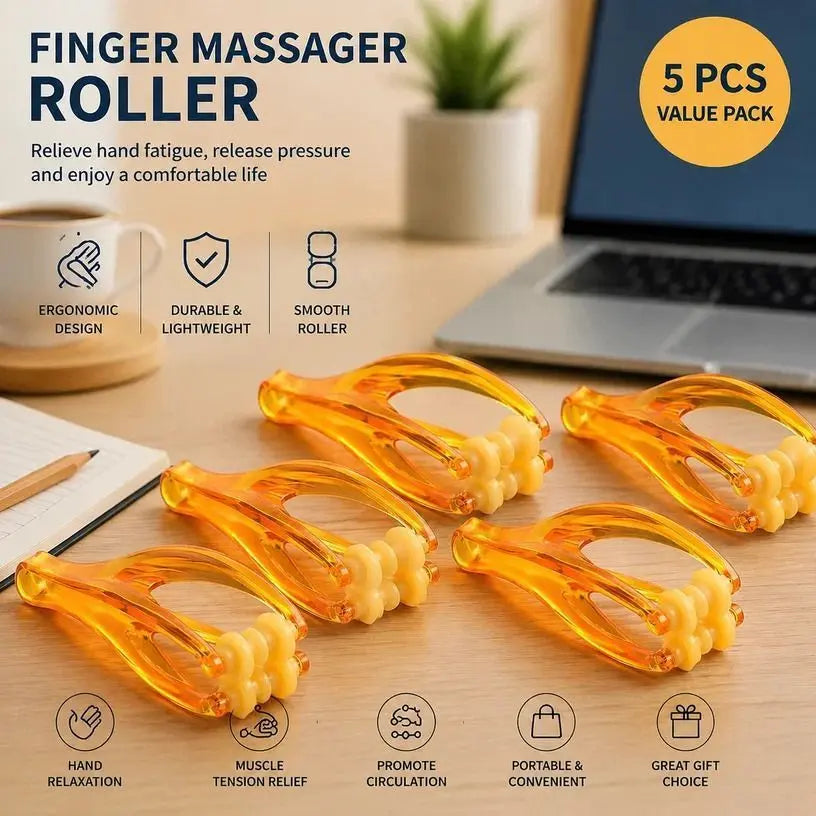 Elastic Finger Roller Massager Hand Fatigue Relief 5Pcs Wholesale Hub