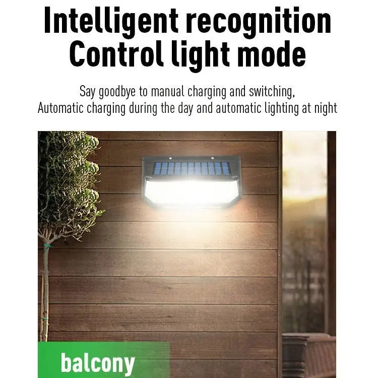 218LED Solar Sensor Wall Light, Smart Light Control, 270° Wide-Angle Illumination, Three Sensing Modes, Energy Saving and Eco-Friendly, No Wiring Installation, Top Choice for Outdoor Security Wholesale Hub
