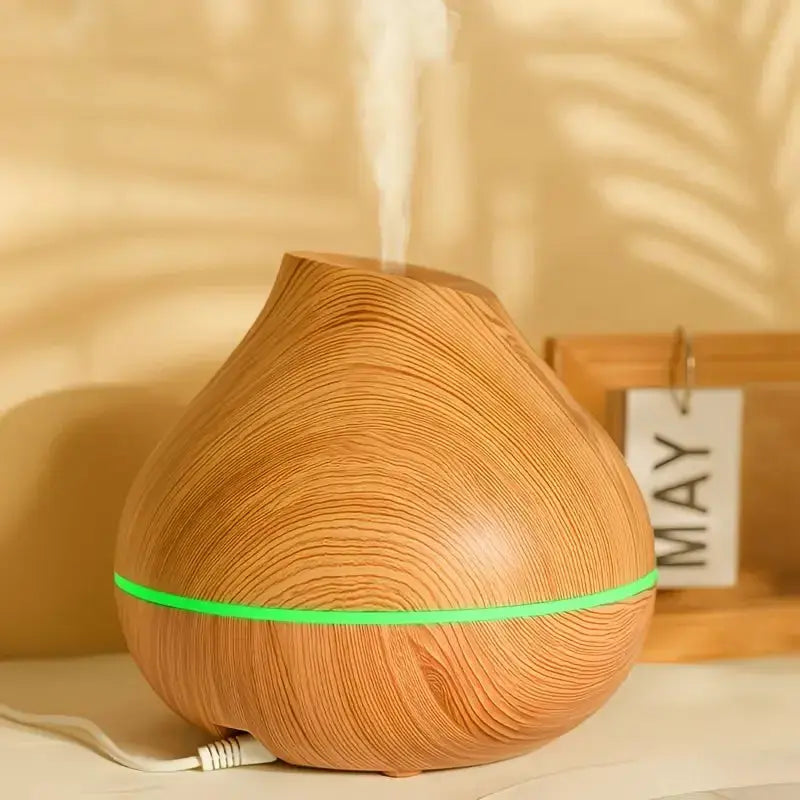 Wood Grain Aroma Humidifier, Energy-Saving Fragrance Spray, Seven-Color Ambient Light, Smart Timer, Quiet Humidification, Perfect Home SPA Companion Wholesale Hub