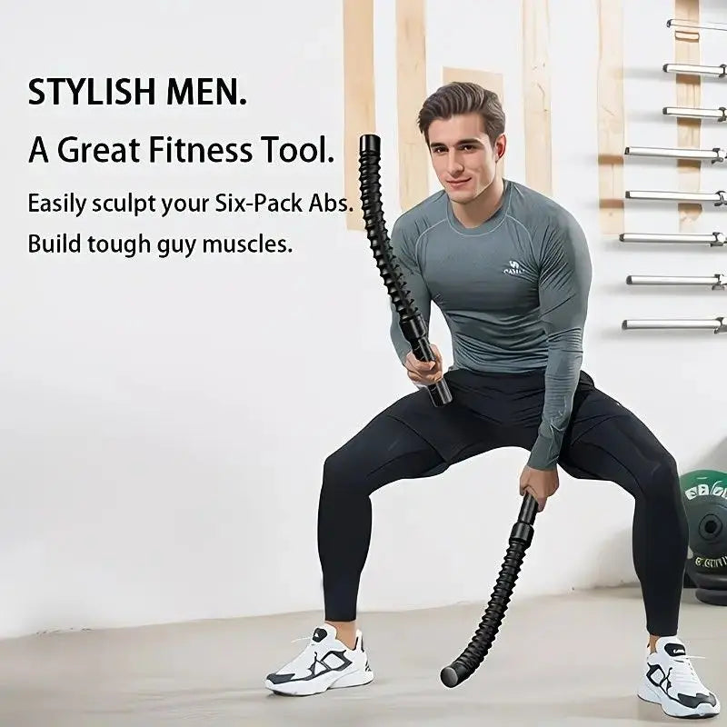 2PCS Wireless Battle Rope Fitness Stick, Strong Spring Resistance, Full Body Muscle Sculpting, Anti-Slip and Durable, Indoor and Outdoor Use, Essential for Body Shaping Wholesale Hub