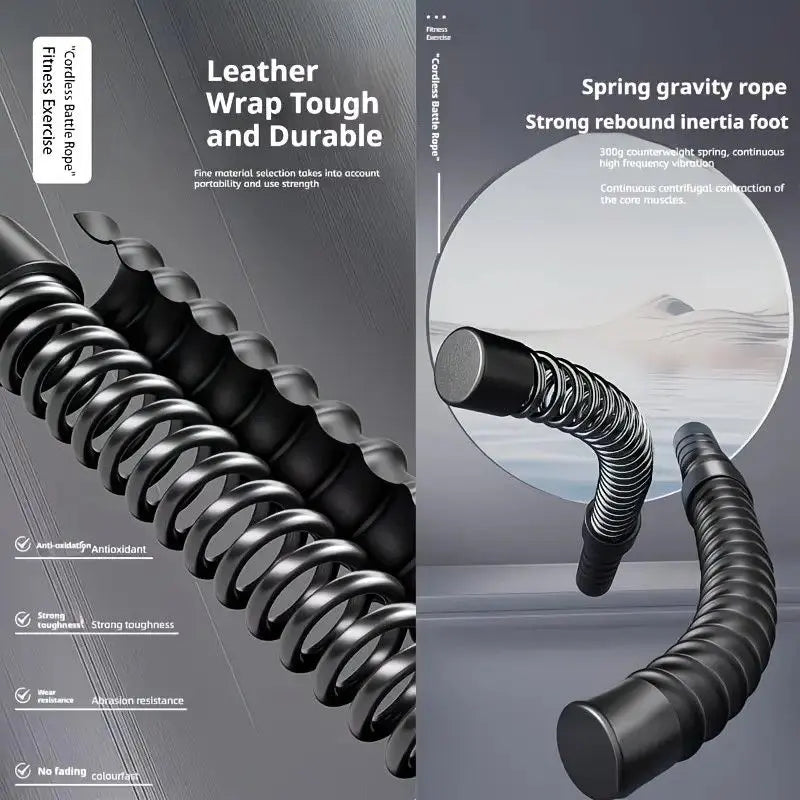 2PCS Wireless Battle Rope Fitness Stick, Strong Spring Resistance, Full Body Muscle Sculpting, Anti-Slip and Durable, Indoor and Outdoor Use, Essential for Body Shaping Wholesale Hub