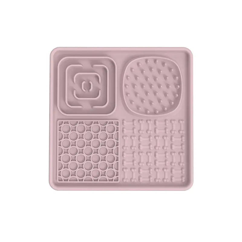 Pet Lick Mat, Food Bowl Pink (Square) Wholesale Hub