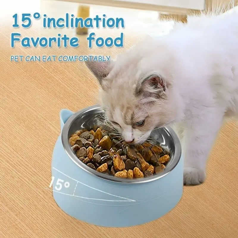 Raised Tilting Cat Bowl 200ml Removable Stand for Cats and Dogs Wholesale Hub
