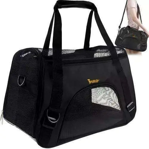 Pet Carrier Transport Bag, Black - Safe and Comfortable for Pets Wholesale Hub