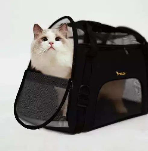 Pet Carrier Transport Bag, Black - Safe and Comfortable for Pets Wholesale Hub