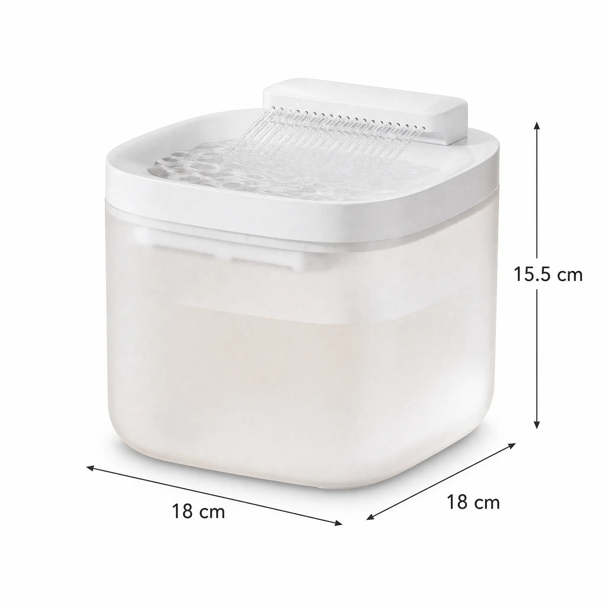White Cat Water Fountain 3L,6 Filters Included, Wired Pet Water Dispenser for Cats & Small Dogs, Waterfall-Style Quiet Drinking Fountain with Filter, Easy-Clean ABS+PP Bowl, 5V 1A Wholesale Hub