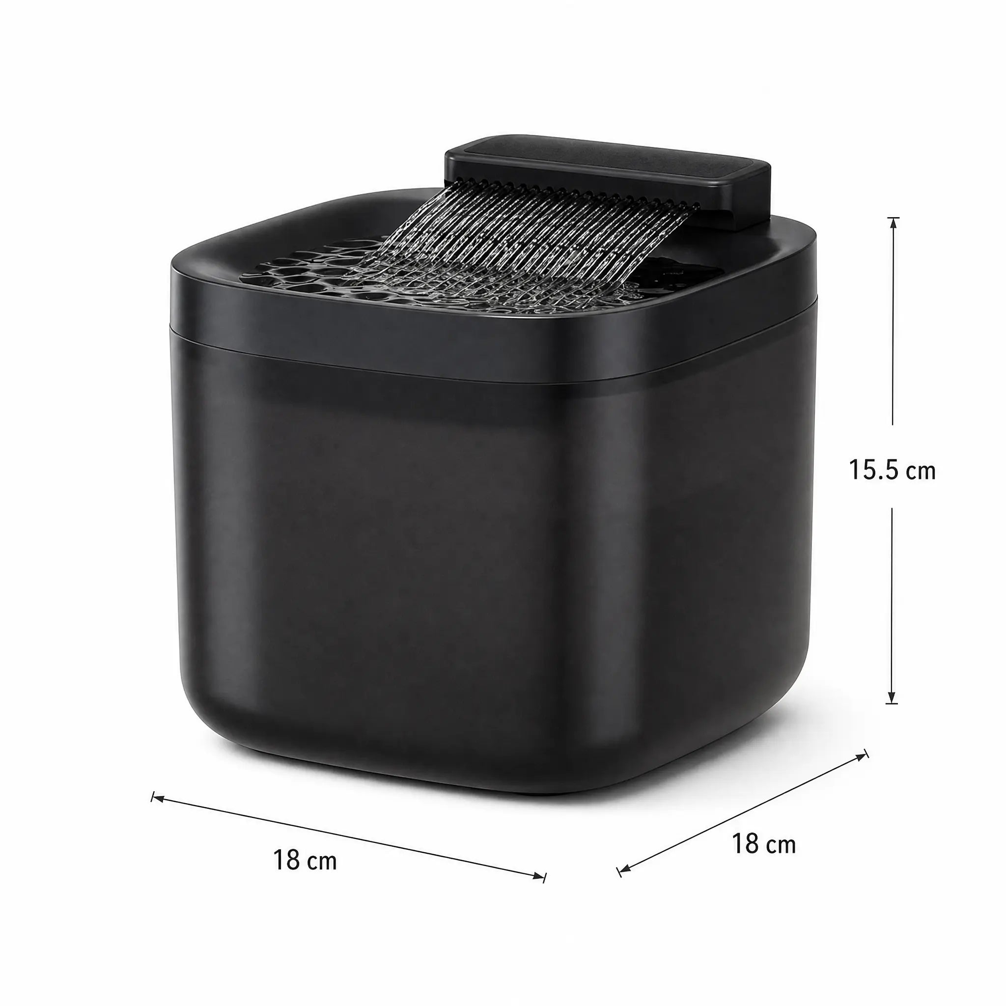 Black Cat Water Fountain 3L, Wired Pet Water Dispenser for Cats & Small Dogs, Waterfall-Style Quiet Drinking Fountain with Filter, Easy-Clean ABS+PP Bowl, 5V 1A Wholesale Hub