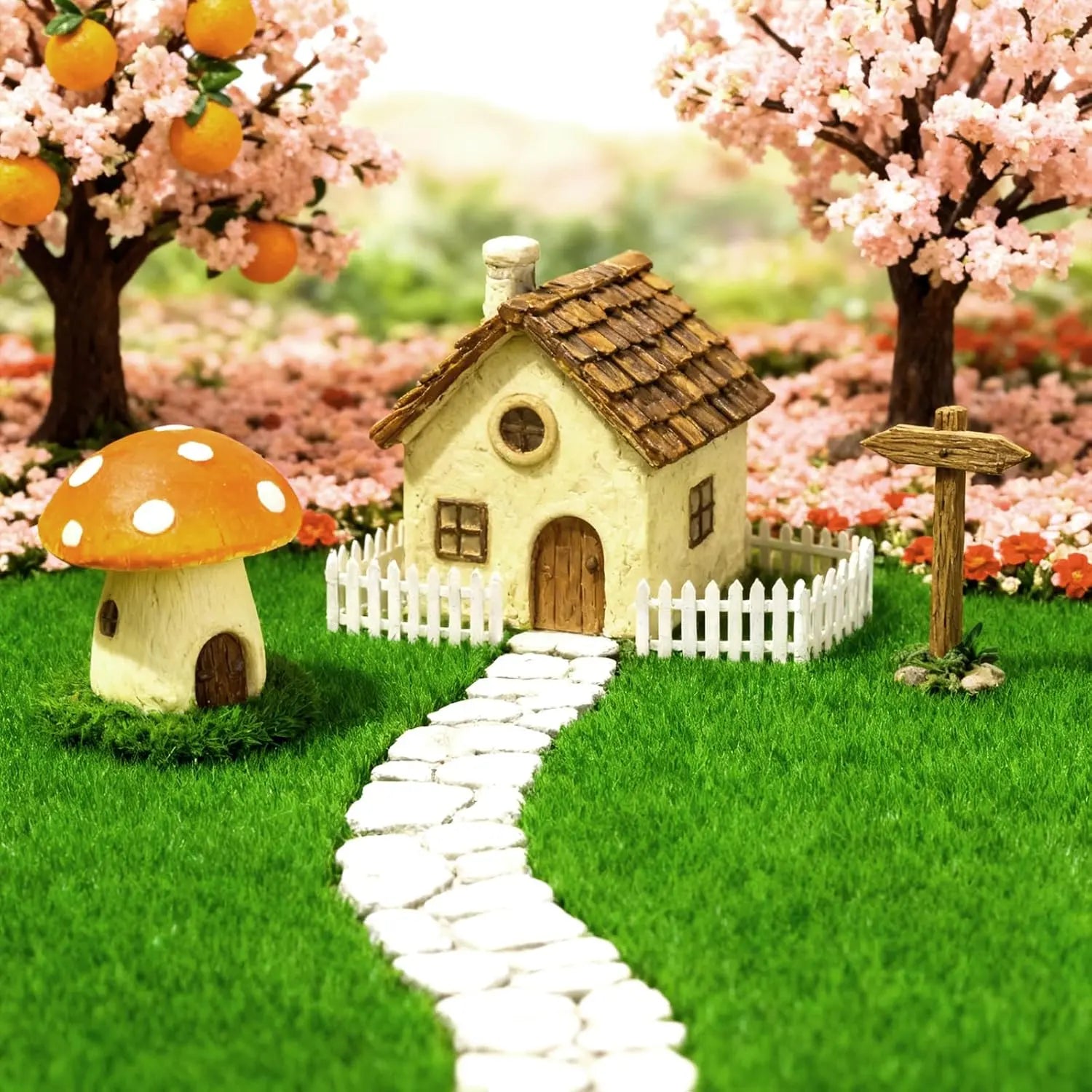 Xindojuz 4 Packs Fake Grass Decor, Artificial Grass for Crafts, Fairy Garden Turf, Diorama Supplies Miniature Lawn Mat, Dollhouse Ornament DIY Decoration Accessories (6" x 6"/15 x 15 cm) Wholesale Hub