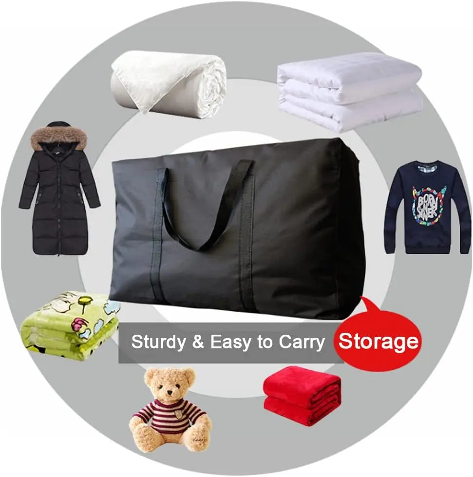 Extra Large Moving Bags with Strg Zippers & Carrying Handles, Storage Bags Storage Totes for Clothes, Moving Supplies, Space Saving Oversized Storage Bag Organizer for Moving, Traveling (2 Pack) Wholesale Hub