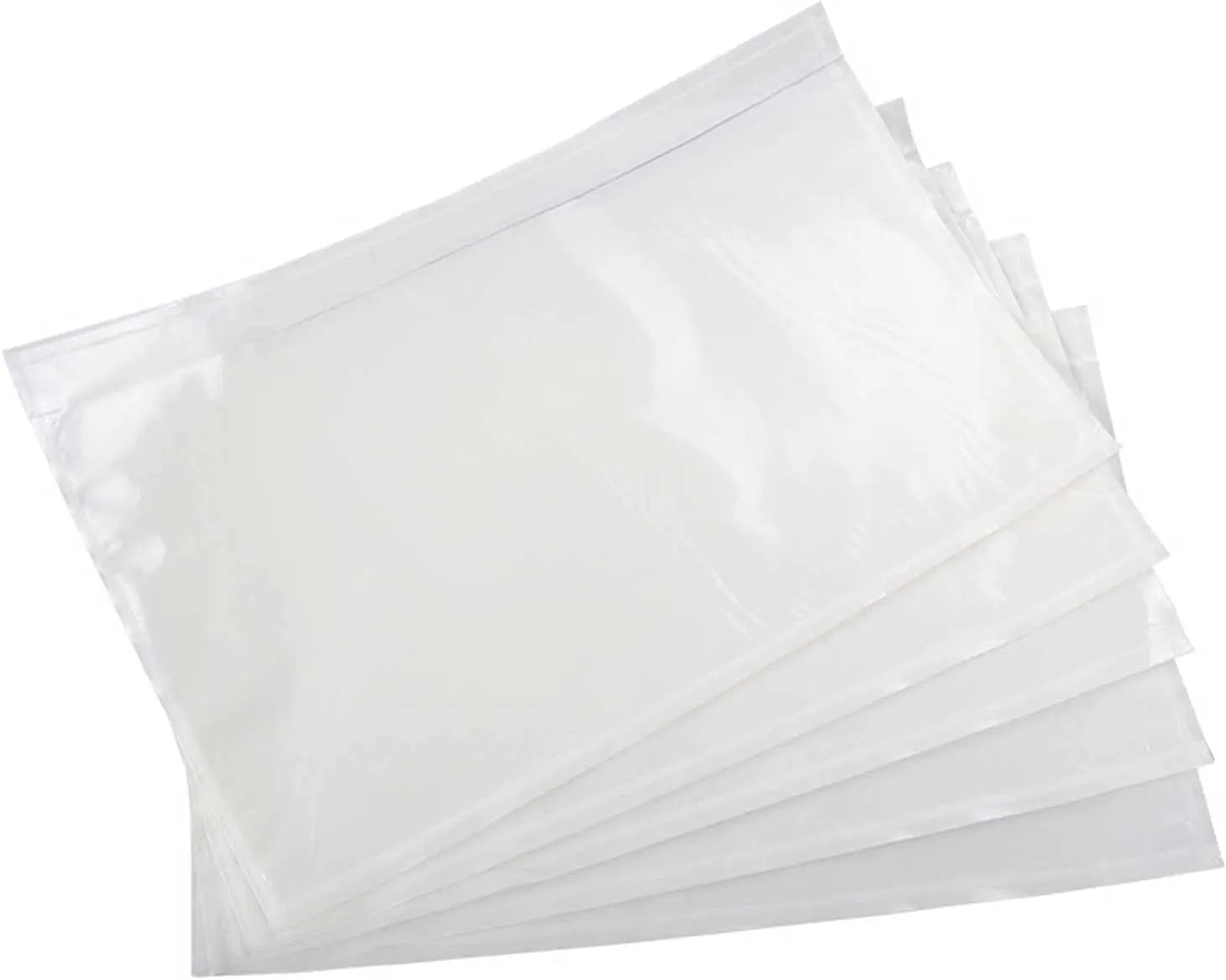 7.5" x 5.5" Packing List Pouches, 100 Pack Shipping Label Envelopes Clear Adhesive Top Loading Packing List Wholesale Hub