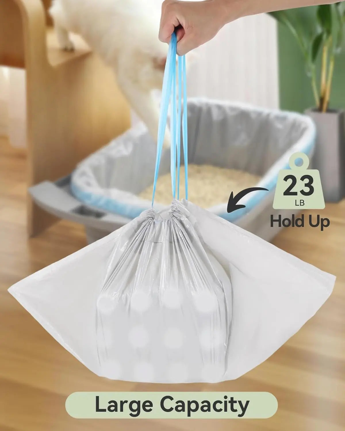 40 Count Automatic Cat Litter Box Bags for Petpivot Autoscooper 11/12 NeakasaM1 Open-Top Self-Cleaning Cat Litter Boxes, Leak-Proof Drawstring Trash Bags Replacement, Unscented,27" x 13",Holds 23 lbs Wholesale Hub