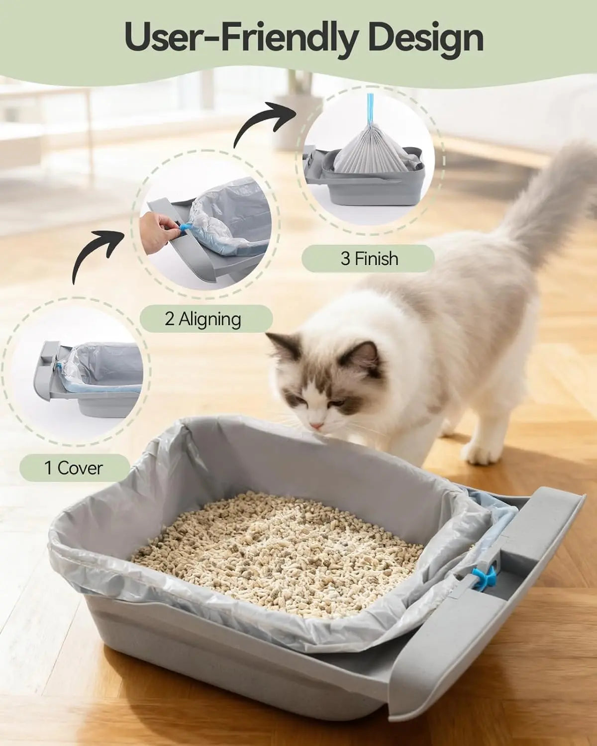 40 Count Automatic Cat Litter Box Bags for Petpivot Autoscooper 11/12 NeakasaM1 Open-Top Self-Cleaning Cat Litter Boxes, Leak-Proof Drawstring Trash Bags Replacement, Unscented,27" x 13",Holds 23 lbs Wholesale Hub