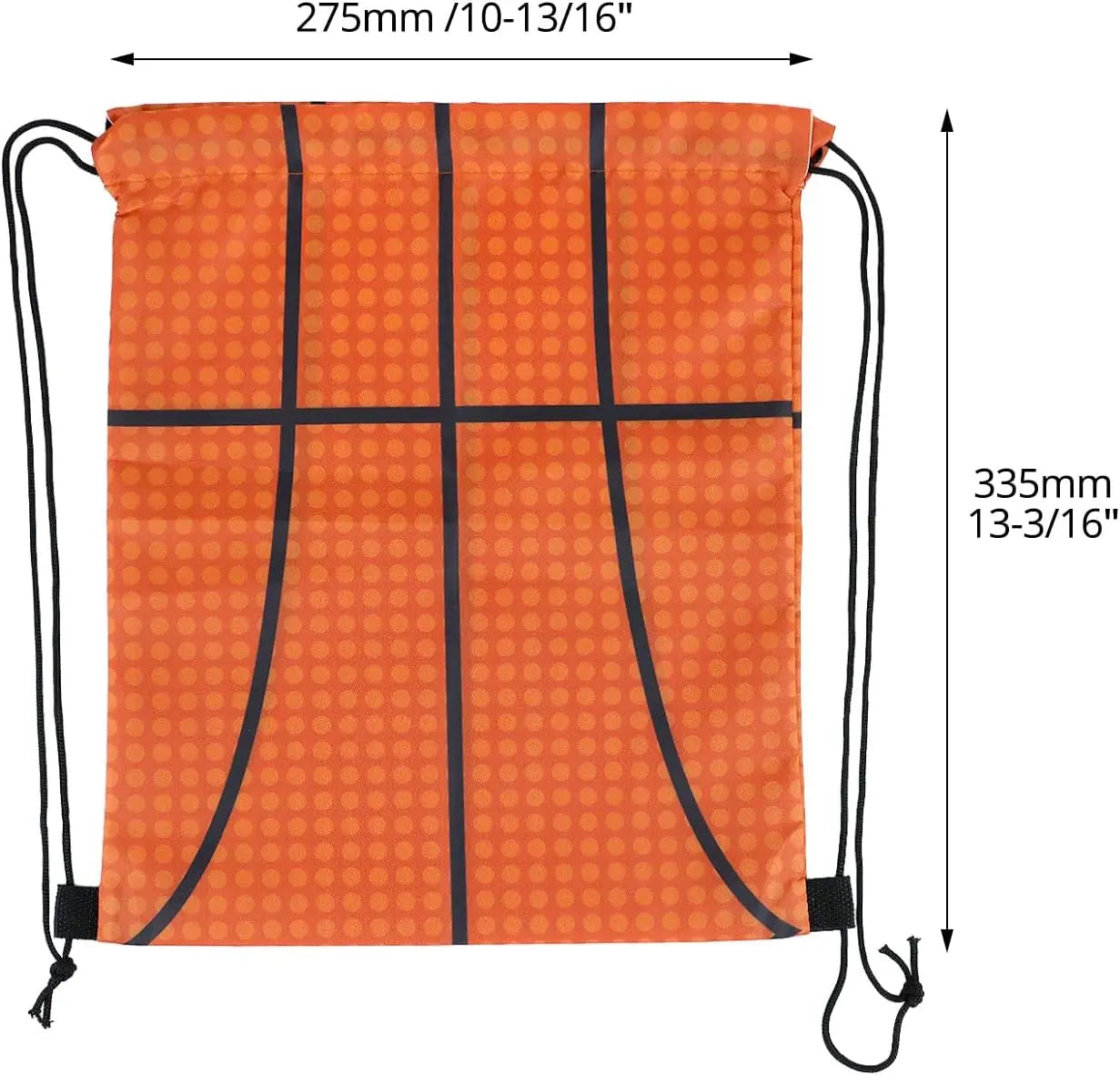 Small Sport Drawstring Bags - 12 Pack Basketball Style Foldable Polyester Backpacks with Adjustable Straps Candy Bag - 10 x 12 Inch Wholesale Hub