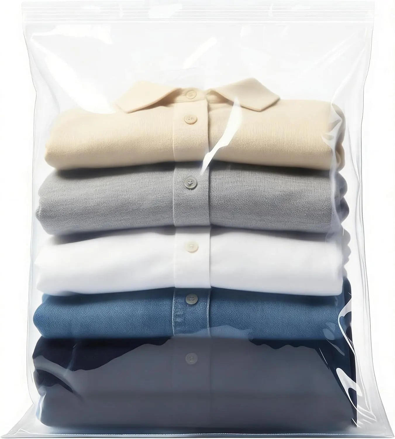 Extra Large Storage Bags - Zipper Seal, 3.1-mil Thick, Heavy Duty, 5 Gallon 18" x 24", Jumbo Plastic Bags for Clothes, Travel, Moving, Large Reusable Freezer Bags, BPA-Free (10 Count) Wholesale Hub