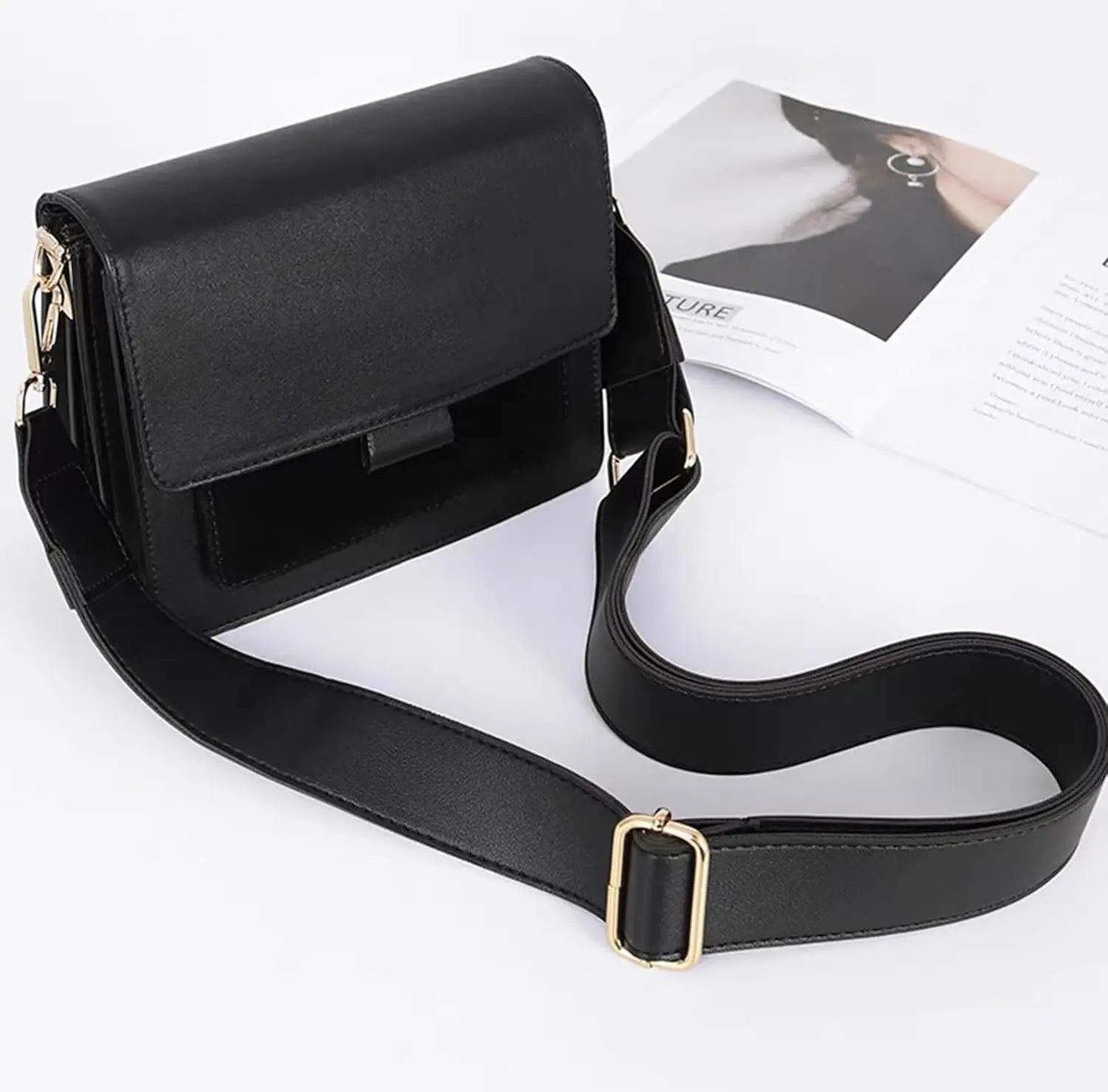 Dark Brown Leather Purse Strap Wide Adjustable Shoulder Purse Strap Handbags Replacement Crossbody Straps with Swivel Clasps, 33~55inch Wholesale Hub