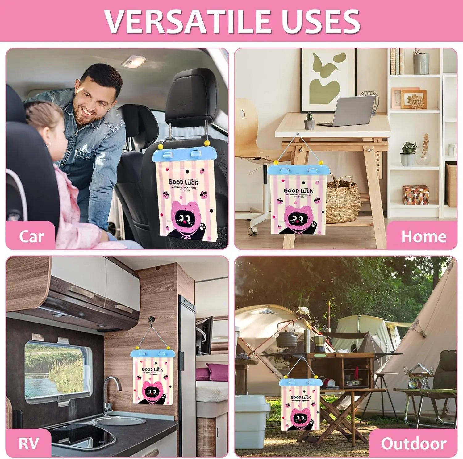 Disposable Car Trash Bag, 20 Pcs Car Garbage Bag Hanging Vehicle Trash Can Auto Rubbish Pouch Dustbin Bags Garbage Container Car Accessories, Leakproof, Smellproof, Portable for Women & Adults Wholesale Hub