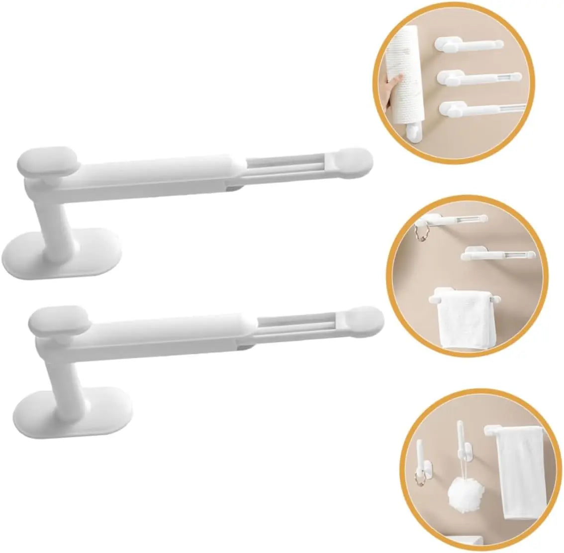 2 Pack Adjustable Hair Accessory Organizer with Hair Tie Holder White Wholesale Hub