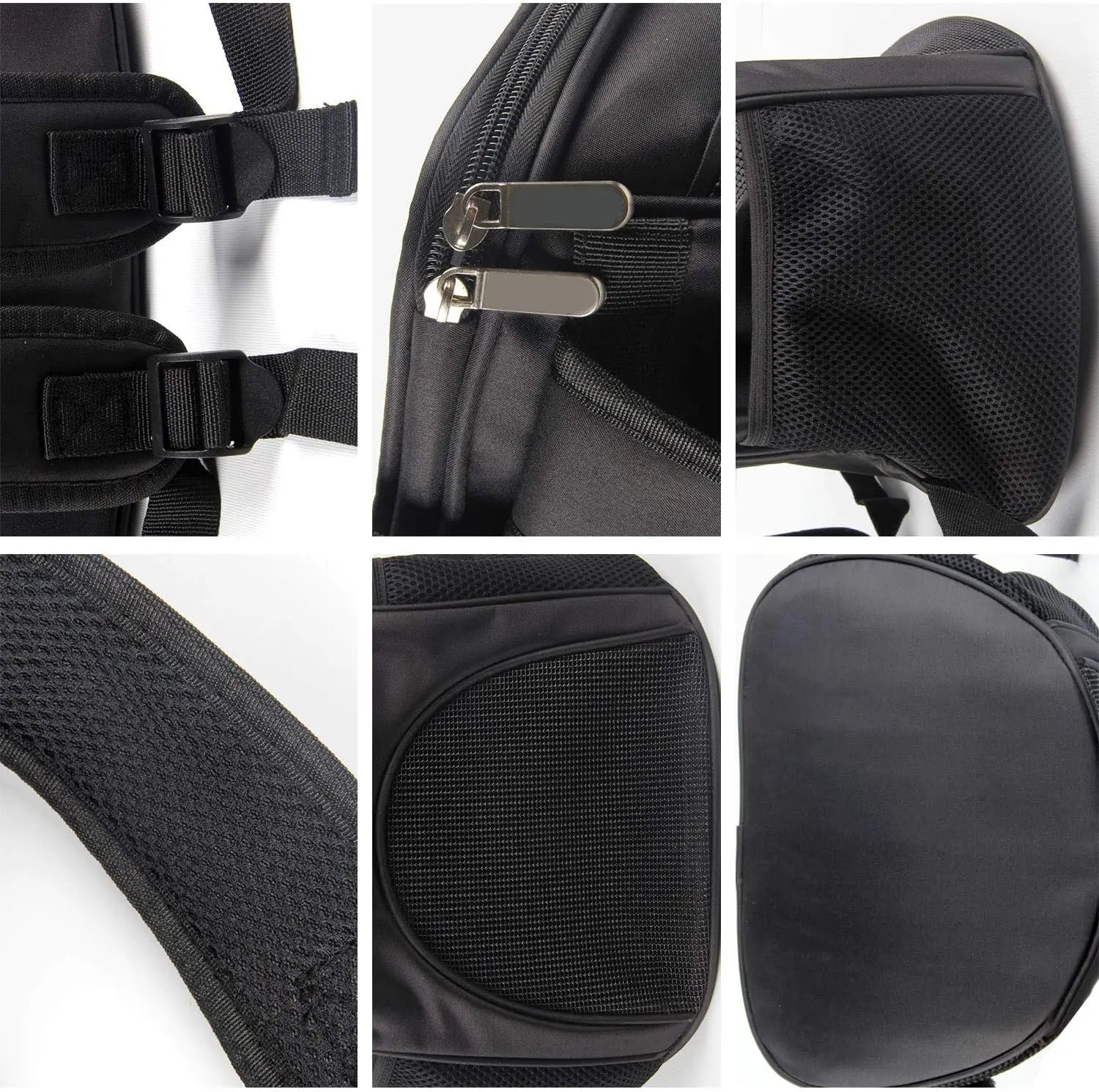 Pet Carrier Backpack for Dogs and Cats Travel Bag up to 8kg 36 × 31 × 45 cm Black Wholesale Hub