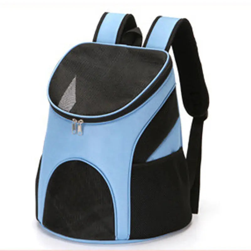 Pet Travel Carrier Backpack for Dogs and Cats Up to 8kg 36×31×45cm Blue Wholesale Hub
