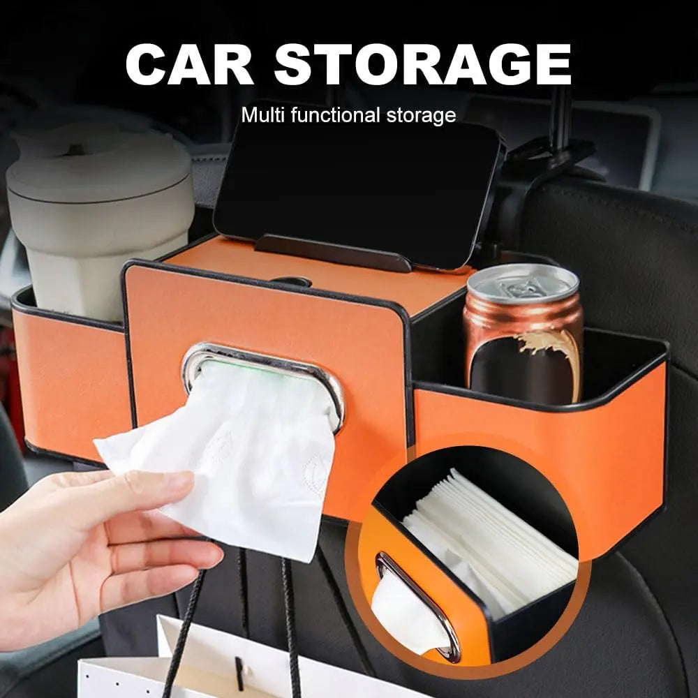 3 In 1 Car Backseat Organizer, 2026 New Multifunctional Back Seat Car Organizer for Hold Phones, Upgrade Car Seat Back Storage Box Keep Your Ride Clean Organized (Black) Wholesale Hub