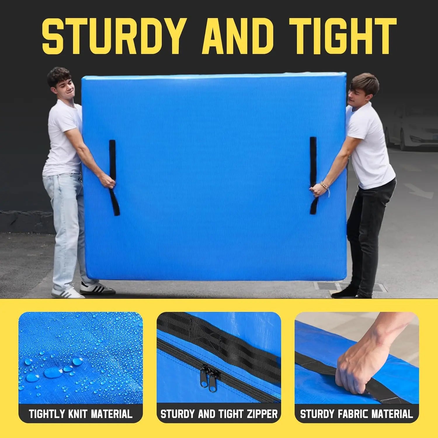 Mattress Bag for Moving & Storage of Full Size, Heavy Duty Mattress Cover for Moving with 12 Handles and Dual Zippers Closure, Thick Reusable Mattress Protector for Moving Supplies & Moving Bags Wholesale Hub