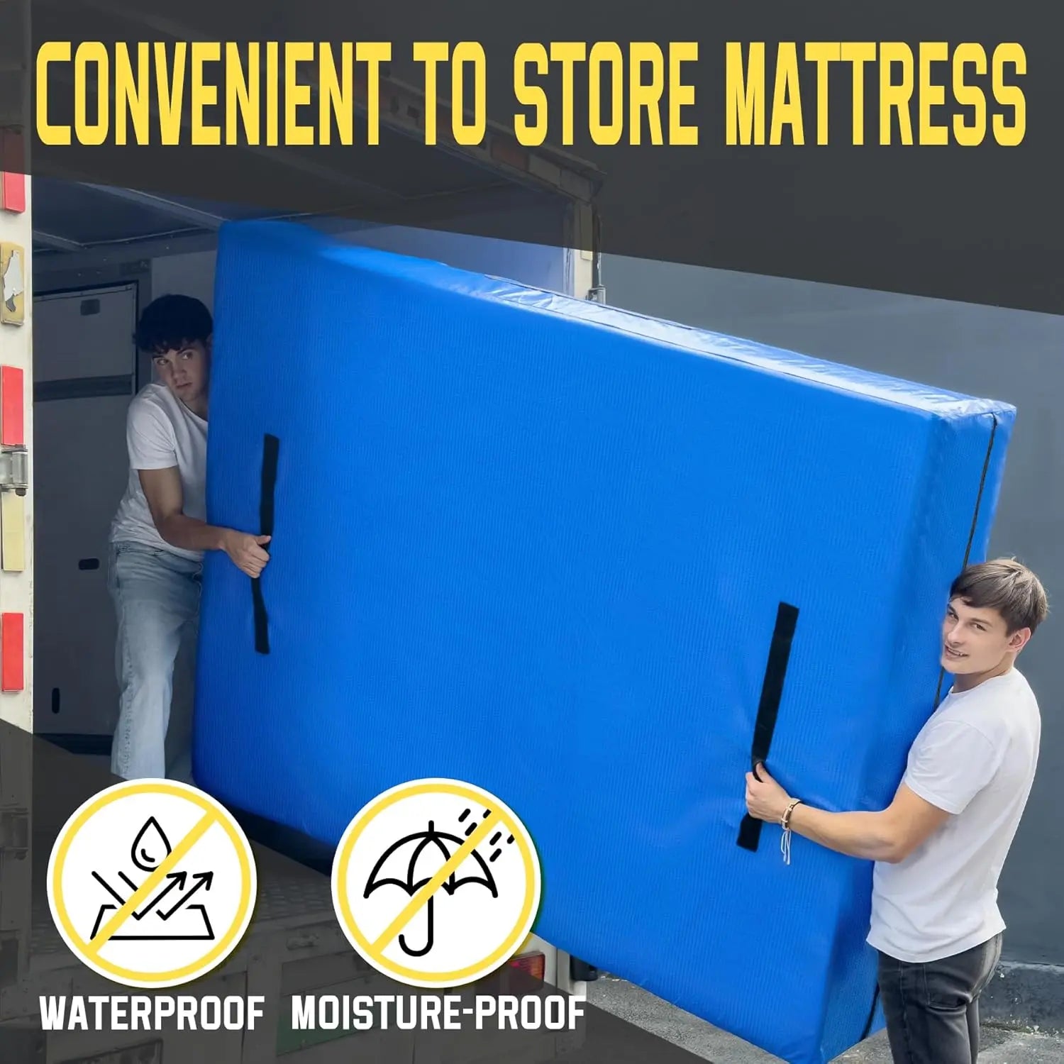 Mattress Bag for Moving & Storage of Full Size, Heavy Duty Mattress Cover for Moving with 12 Handles and Dual Zippers Closure, Thick Reusable Mattress Protector for Moving Supplies & Moving Bags Wholesale Hub