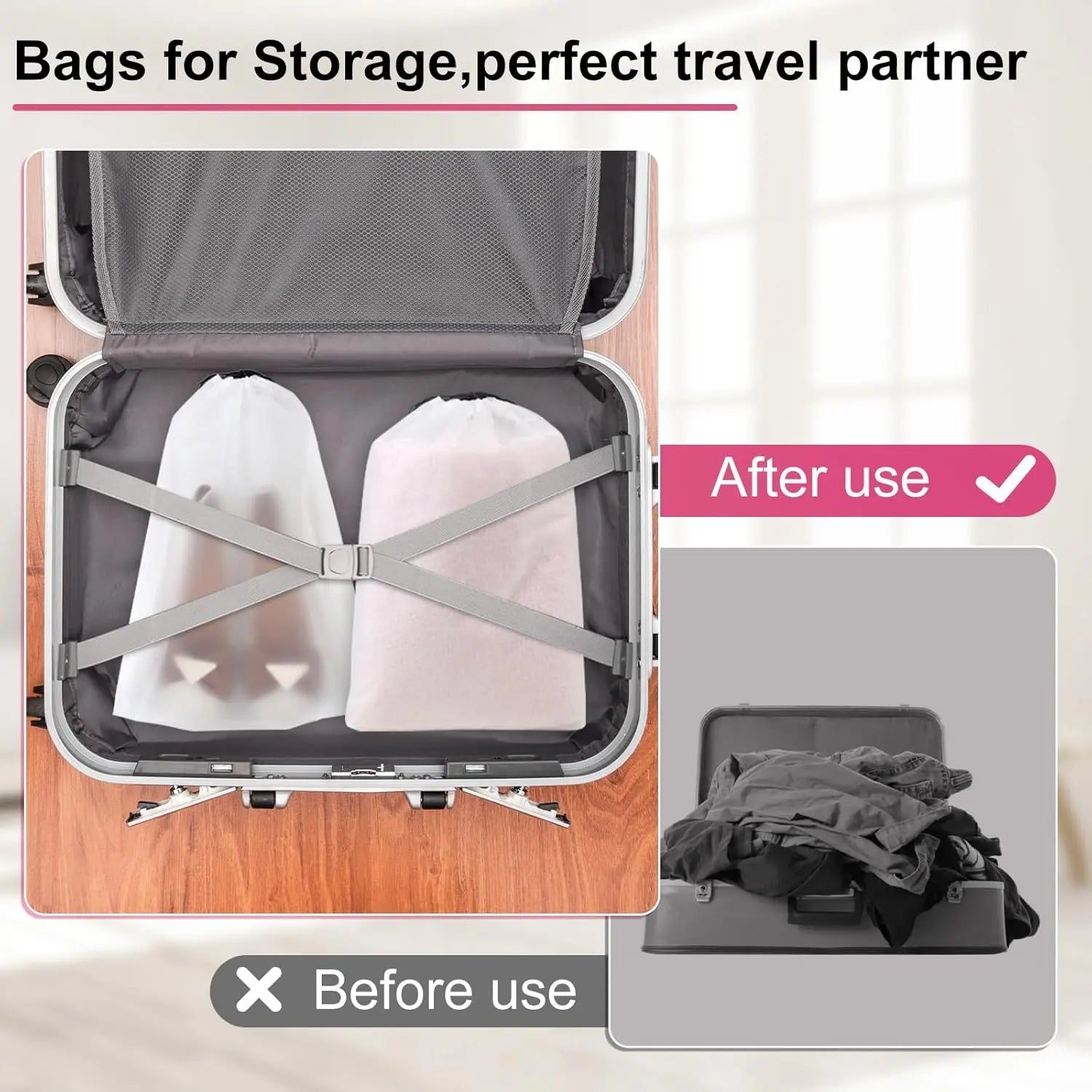 18 Pack Shoe Bags - 11.8in x 15.7in, Storage Bags for Packing, Travel Essentials for Men and Women Wholesale Hub