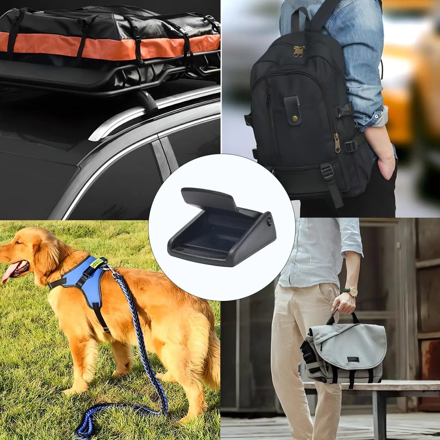 CooBigo 10Pack 1 Inch Black Cam Buckles, Plastic Toggle Buckle Clip for Pet Chest Vest, Car Roof Bag, Backpack Luggage Straps, Belt DIY Craft Accessories (25.5mm) Wholesale Hub