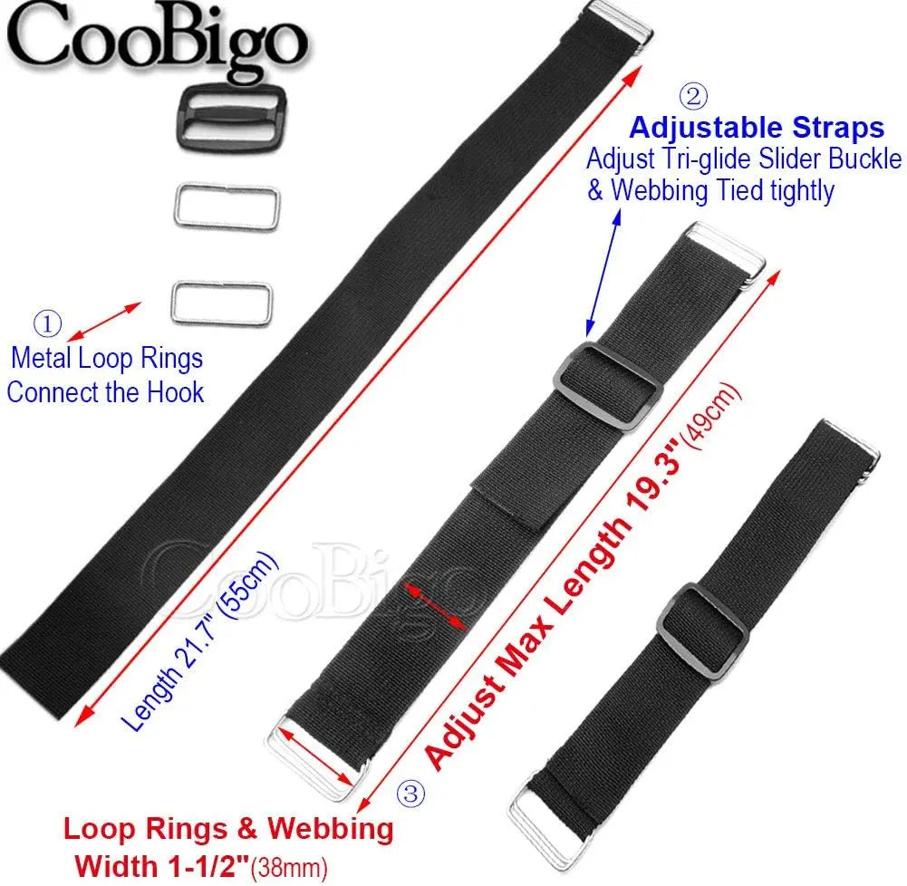 2 Pack Hoverboard Seat Attachment Straps, HoverKart Replacement Straps Adjustable with Tri-Glide Buckle Polypropylene PP Webbing Adjustment Strap Width 1-1/2" Wholesale Hub