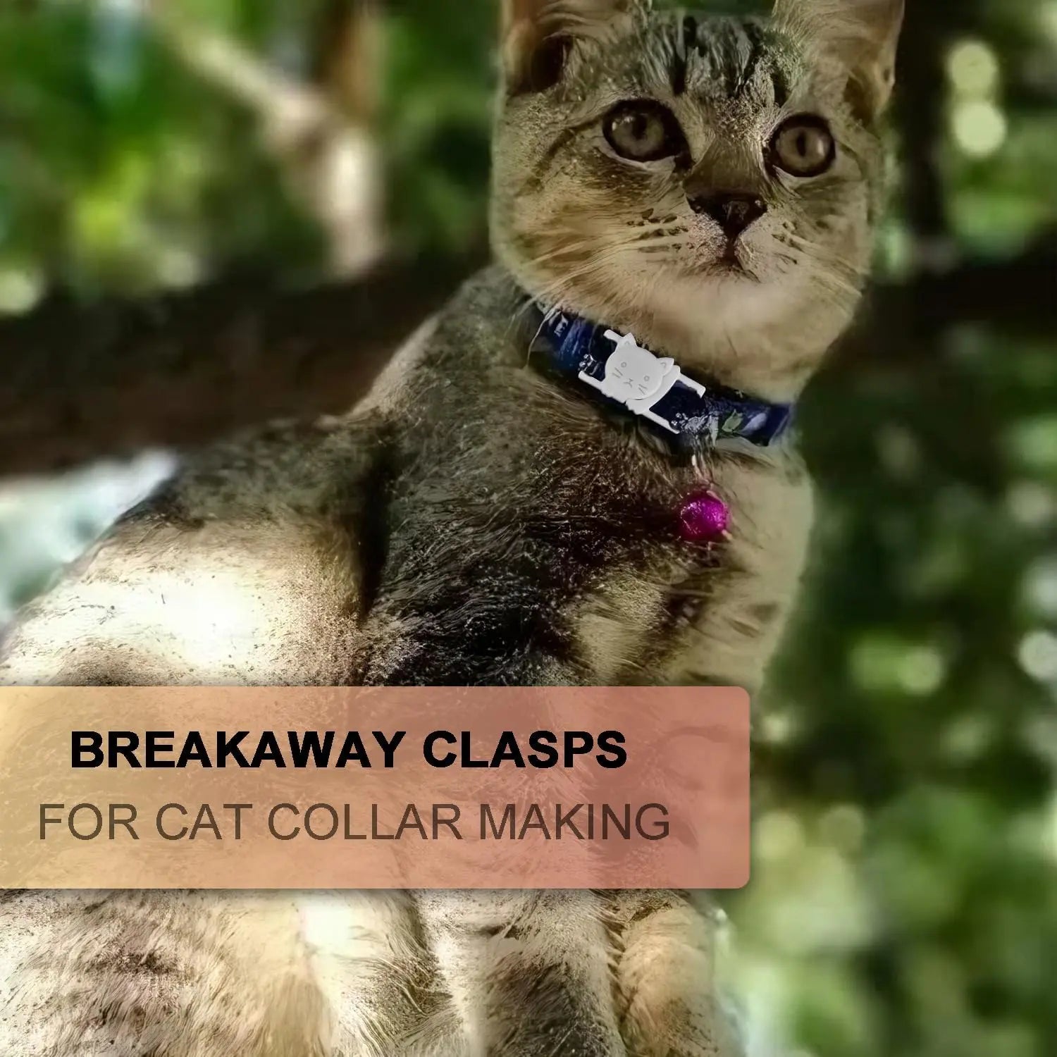 CooBigo 25Pack 3/8" Cat Collar Breakaway Clasps Accessories Plastic Adjustable Buckle Small Pet Supplies for Kitten Collar Straps DIY Cat Stuff(White) Wholesale Hub