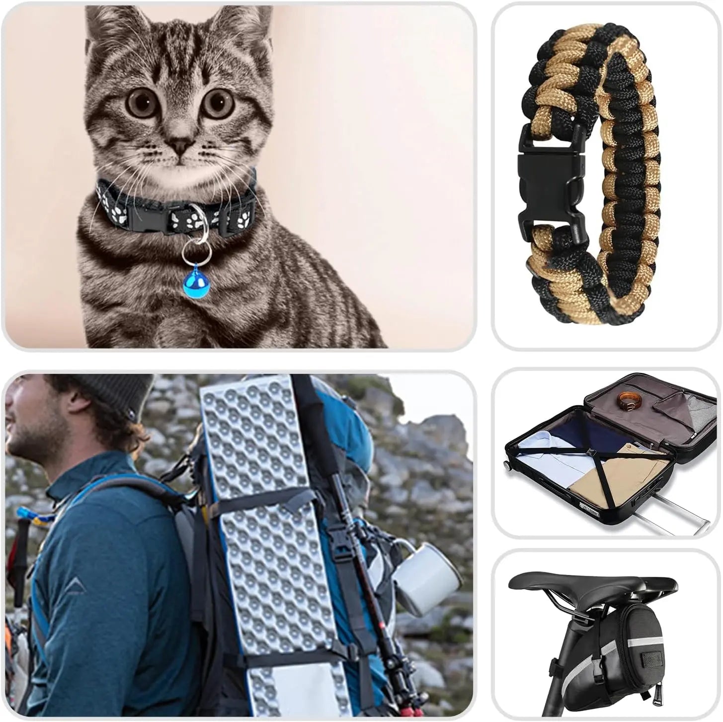 CooBigo 100 Pack 3/8 Inch Curved Contoured Paracord Bracelet Clips Plastic Quick Side Release Buckles for Paracord Bracelets Clasps Masks Dog Collar Straps Accessories Wholesale Hub