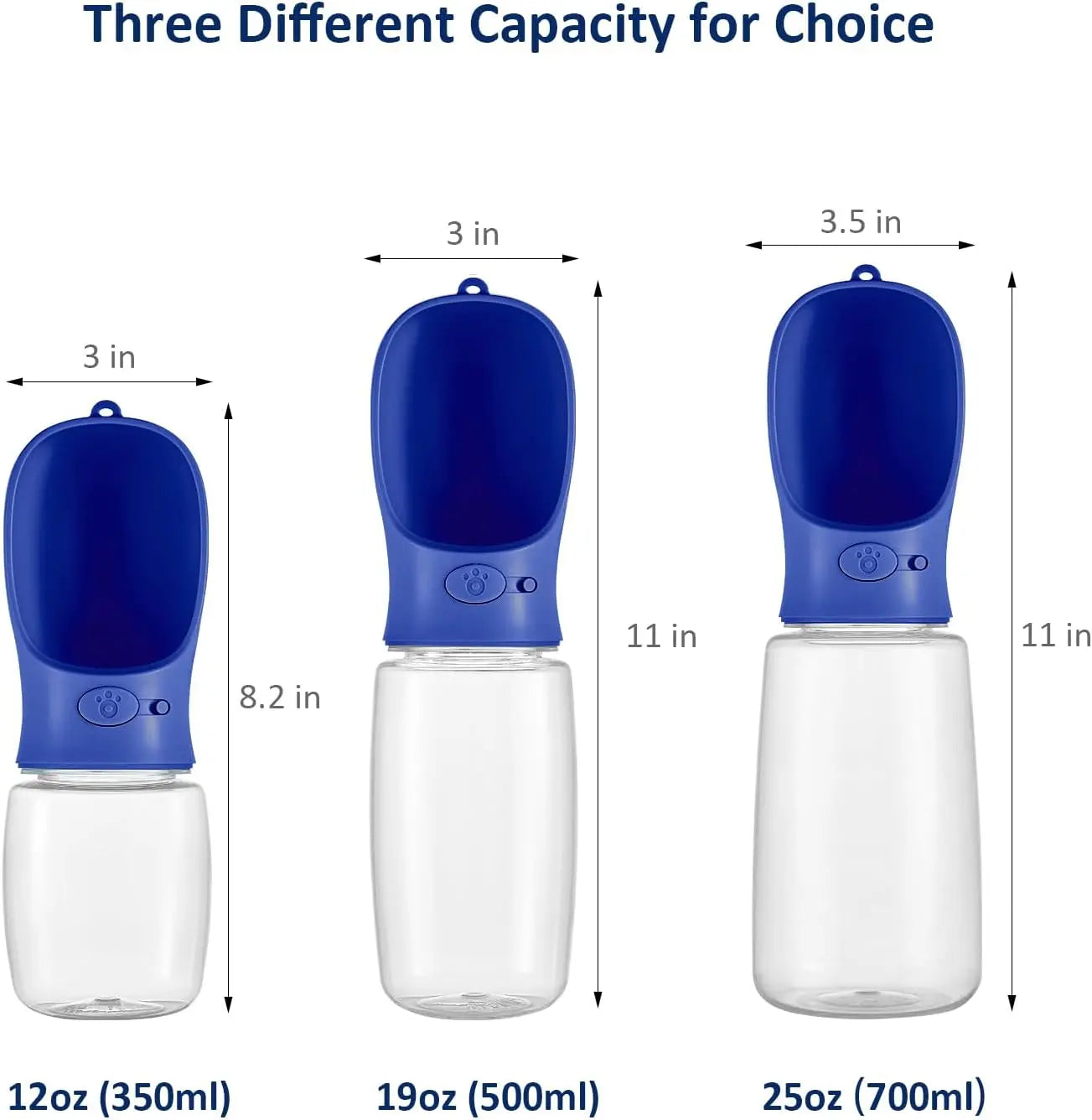 Portable Dog Water Bottle, 12 OZ, Leak Proof Puppy Water Dispenser with Drinking Feeder for Pets Outdoor Walking, Hiking, Travel, Food Grade Plastic Wholesale Hub