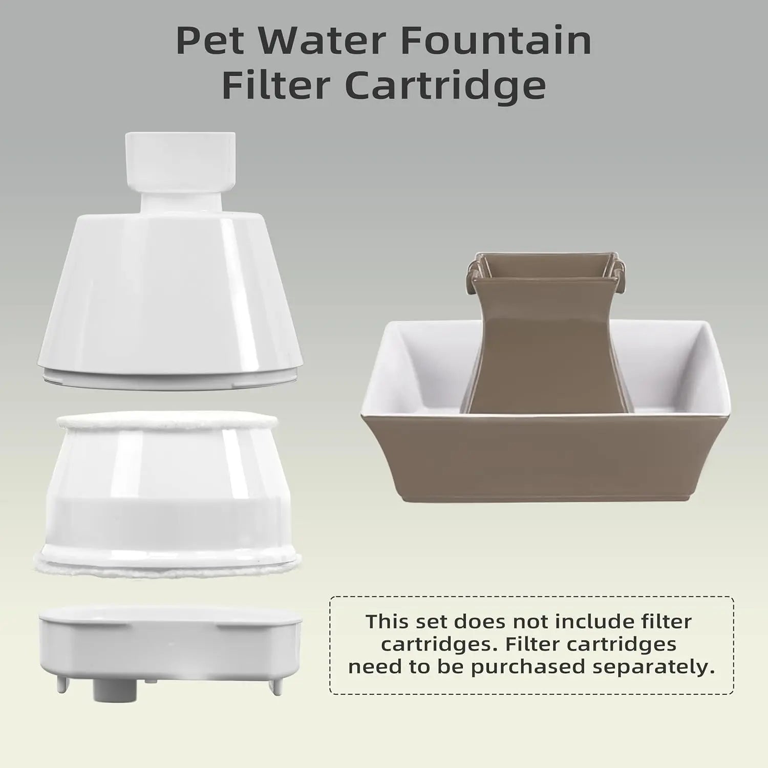 Cat Water Fountain Replacement Filter Housing & Silicone Nozzle Plug Set Pet Water Dispenser, Pet Fountain Parts Accessories (B. 1 Housing+2 Silicone Nozzle Plug) Wholesale Hub