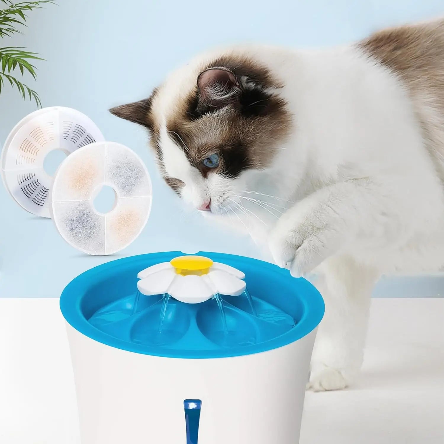 8 Pack Cat Water Fountain Filter Replacement Compatible with Catit, Cat Fountain Filters Compatible with Catit Design Senses Fountain/Flower Fountain/Senses 2.0 / Fresh & Clear Stainless Steel Wholesale Hub