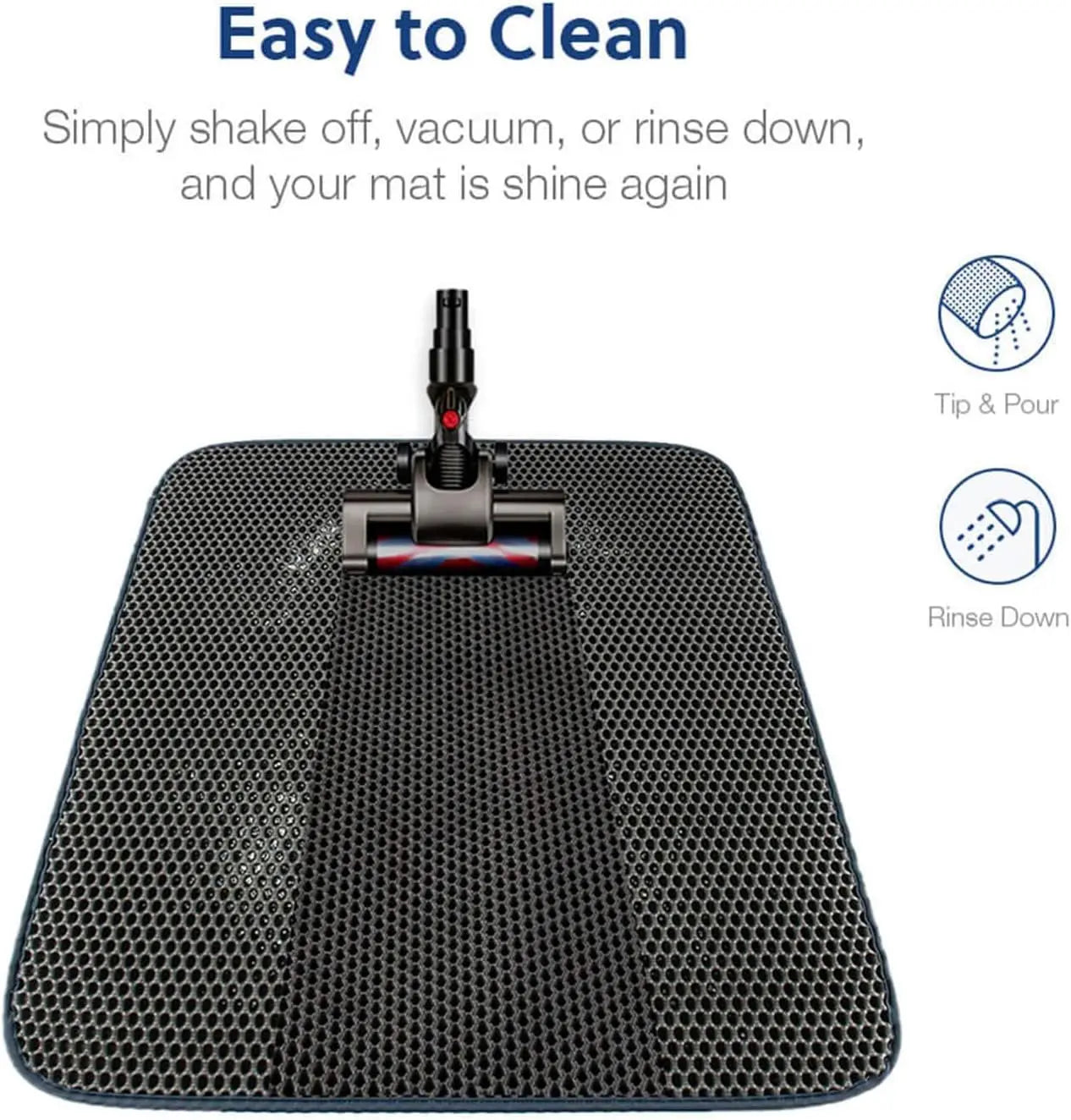 Cat Litter Mat, Kitty Litter Trapping Mat, Honeycomb Double Layer Mats, No Phthalate, Urine Waterproof, Easy Clean, Scatter Control, Catcher Litter Tray Box Rug Carpet Wholesale Hub