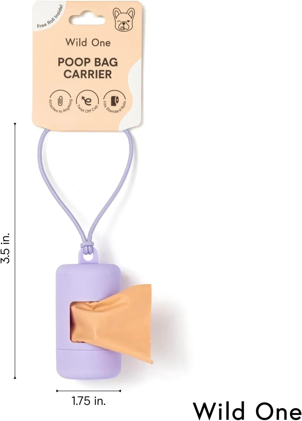 Dog Poop Bag Holder and Dispenser with Leash Attachment, Leak Proof, Easy Twist Top for Refills, Includes 1 Roll Poop Bags, Navy Wholesale Hub