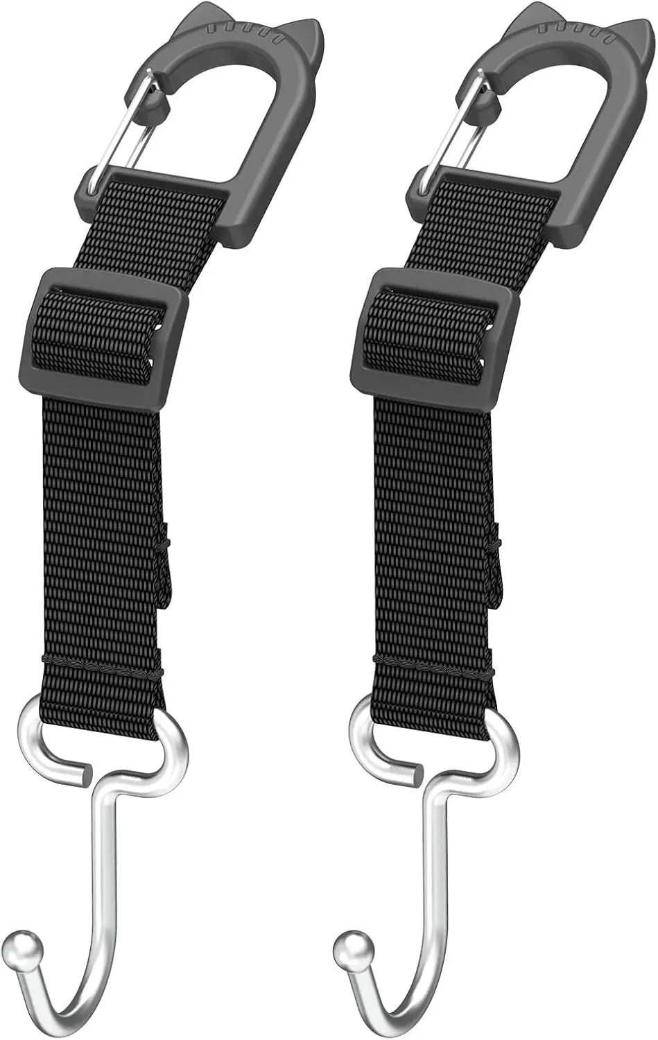 Car Headrest Hooks 2-Pack - Heavy Duty Metal Seat Hooks for Purses, Handbags & Grocery Bags - 100 LBS Load - Universal Car Accessory Organizer, Car Gifts Wholesale Hub
