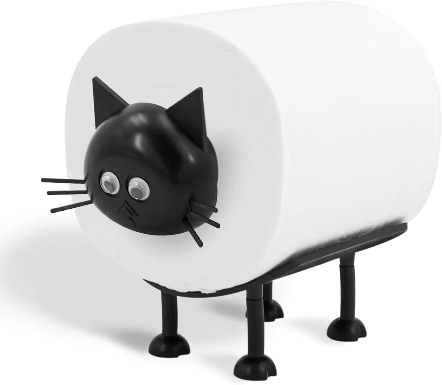 Cat Toilet Roll Holder: Tissue Paper Storage Stand - 3D Printed Black Loo Holder Bathroom Set for Shelf Housewarming Gift Decor (Cat-1Pcs) Cat-1pcs Wholesale Hub