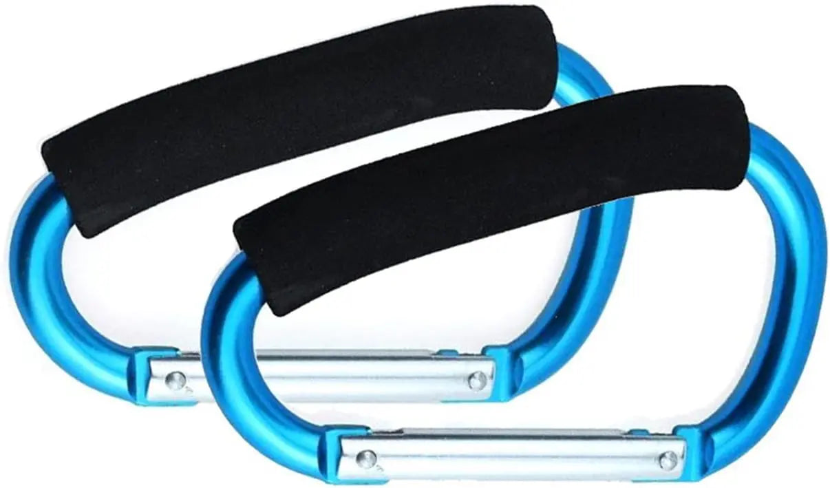 Stroller Hooks by Baby,Large Stroller Hooks for Mommy, 2 pcs Carabiner Stroller Hook Organizer for Hanging Purses, Diaper Bag, Shopping Bags (Sky Blue) Wholesale Hub