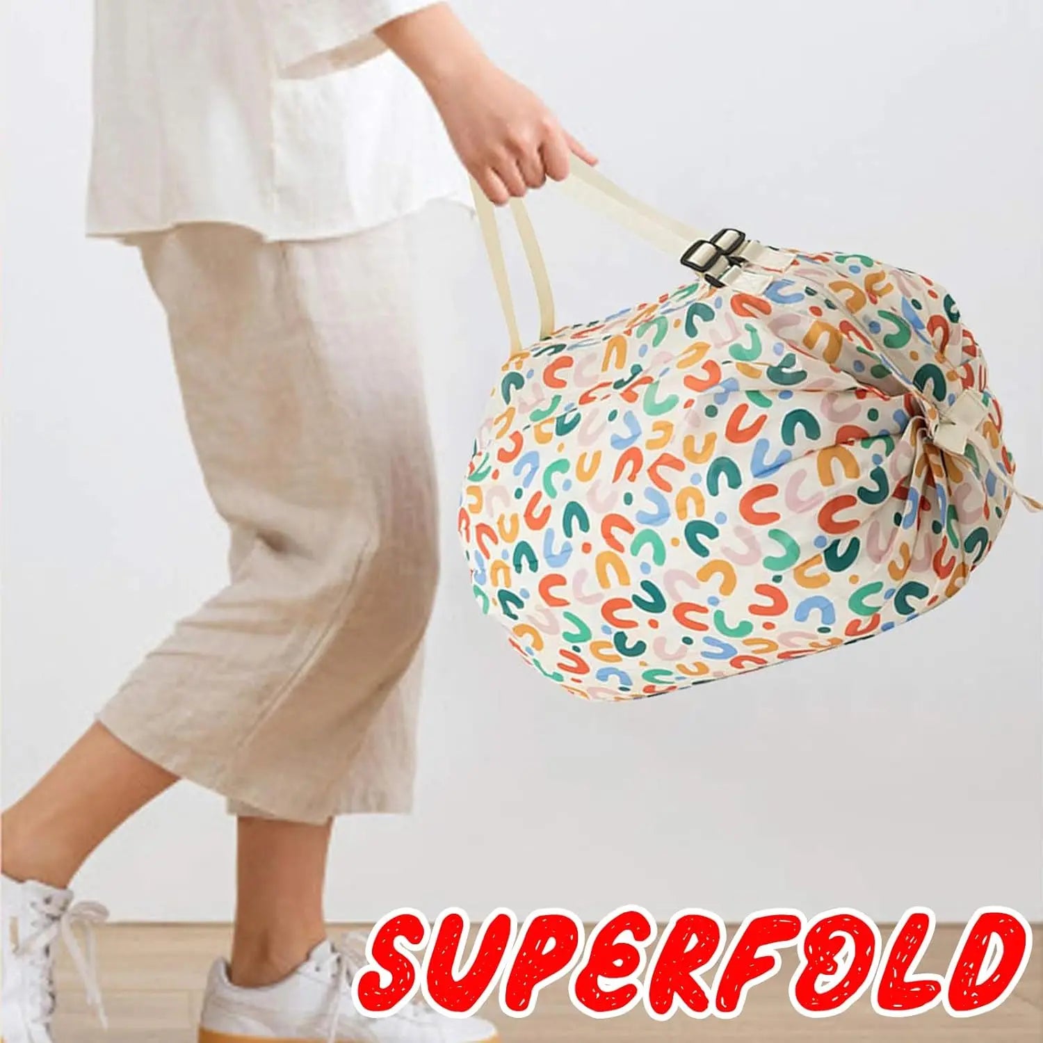 Reusable Shopping Bag, Portable Foldable Nylon Grocery Bag with Zipper, Large Capacity Luggage Bags for traveling, Camping, Picnics, and Fitness Wholesale Hub