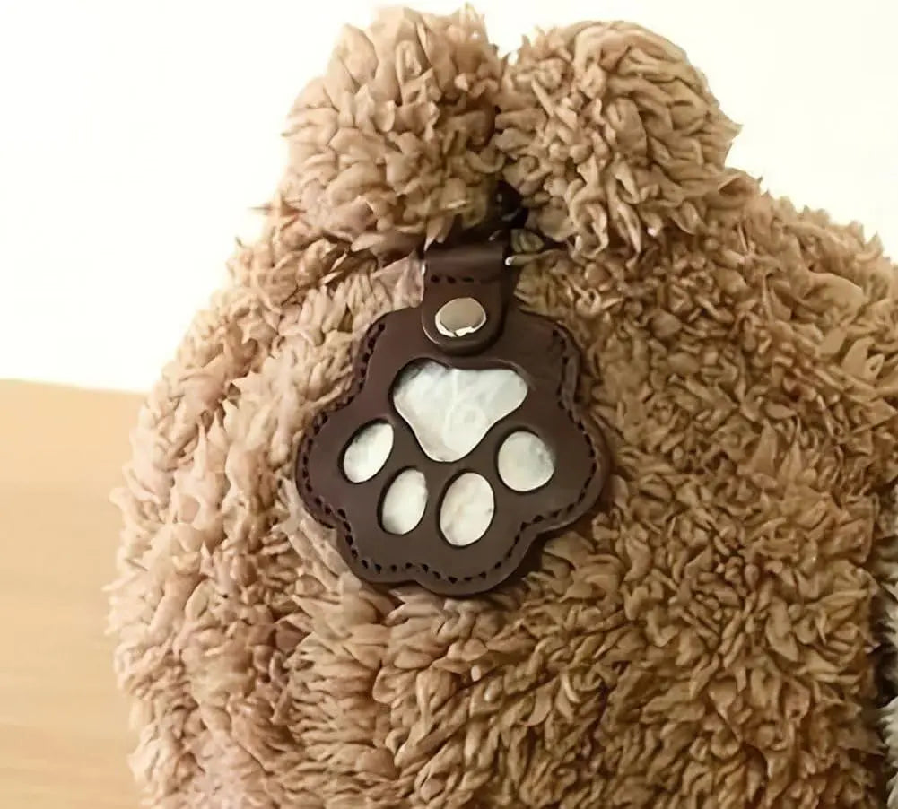 Pet Hair Storage Bag 3pcs Leather Cat Paw Keychain Portable Pet Hair Memorial Keepsake Keyring for Pet Commemorative Wholesale Hub