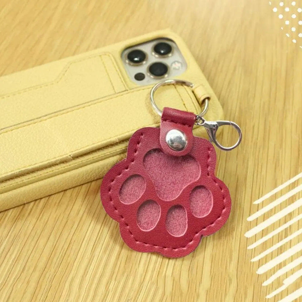 Pet Hair Keepsake Box for Dog, Pets Hair Storage Pouch Fur Memorial Keyring for Pet Commemorative,Dog Cat Paw Shape Leather Keychain Pendant Wholesale Hub