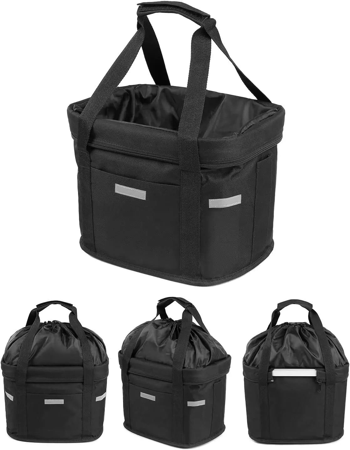 Waterproof Removable Bicycle Front Basket with Aluminum Frame, Pet Carrier & Multi-Purpose Handlebar Bag for Shopping & Outdoor Use Wholesale Hub
