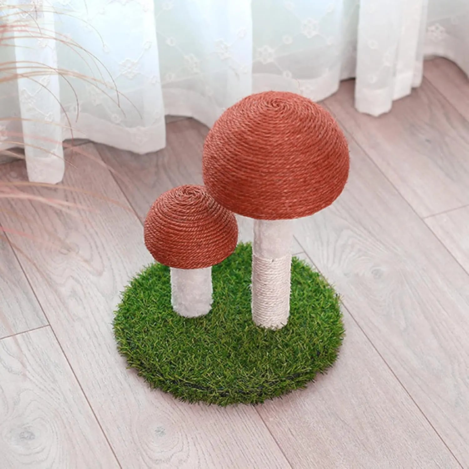 Mushroom Cat Scratching Post with Natural Sisal, Simulation Lawn Cat Climbing Shelf, Multifunctional Cat Toys Scratching Board for Play and Rest, Cat Furniture Protector Wholesale Hub