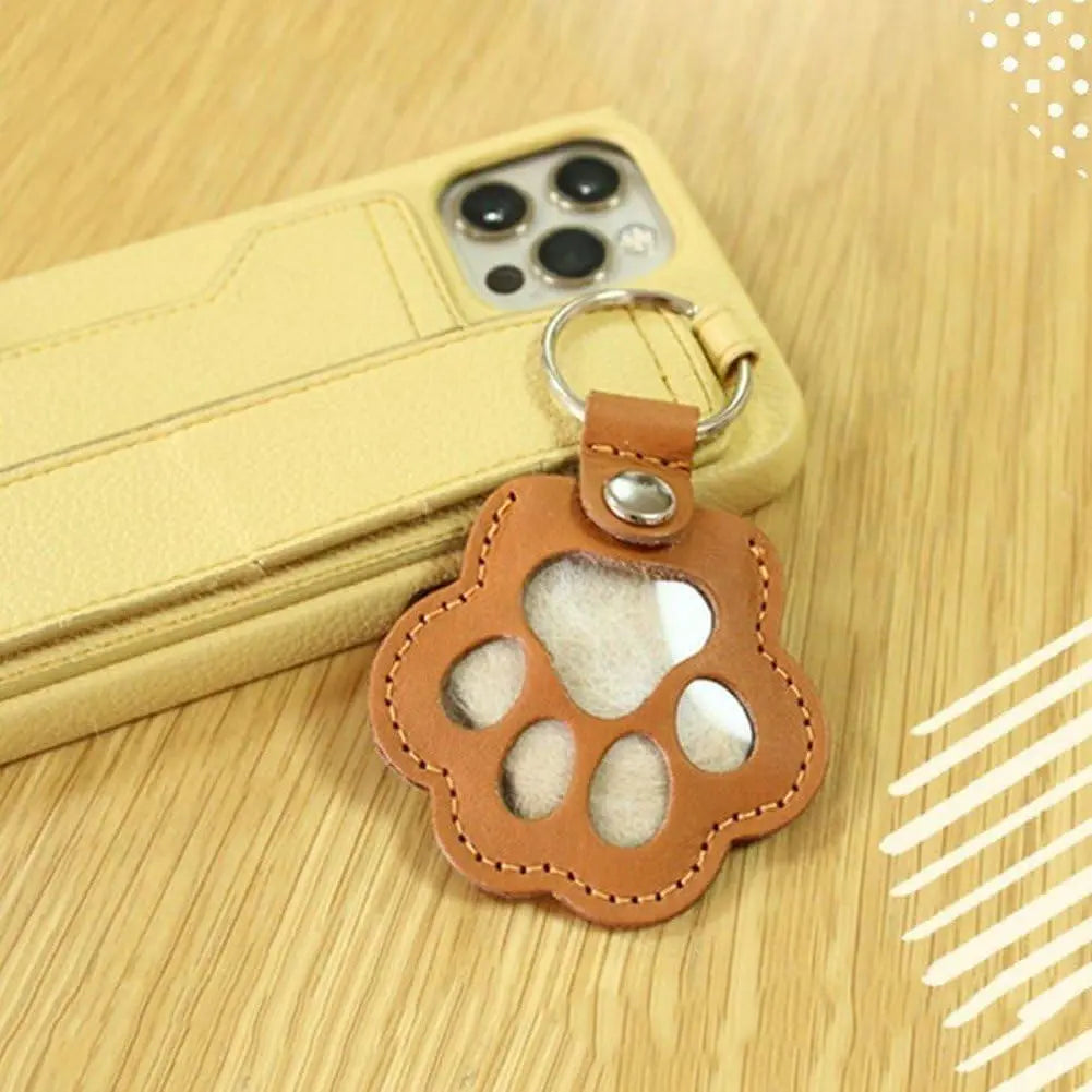 Pet Hair Storage Bag 3pcs Leather Cat Paw Keychain Portable Pet Hair Memorial Keepsake Keyring for Pet Commemorative Wholesale Hub