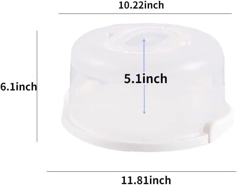 Large 10 Inch Cake Carrier Keeper Stand with Handles and Lids Container for Transport Cake Holder Tray with Cover Round Cupcake Storage Kitchen Cooking Box Wholesale Hub