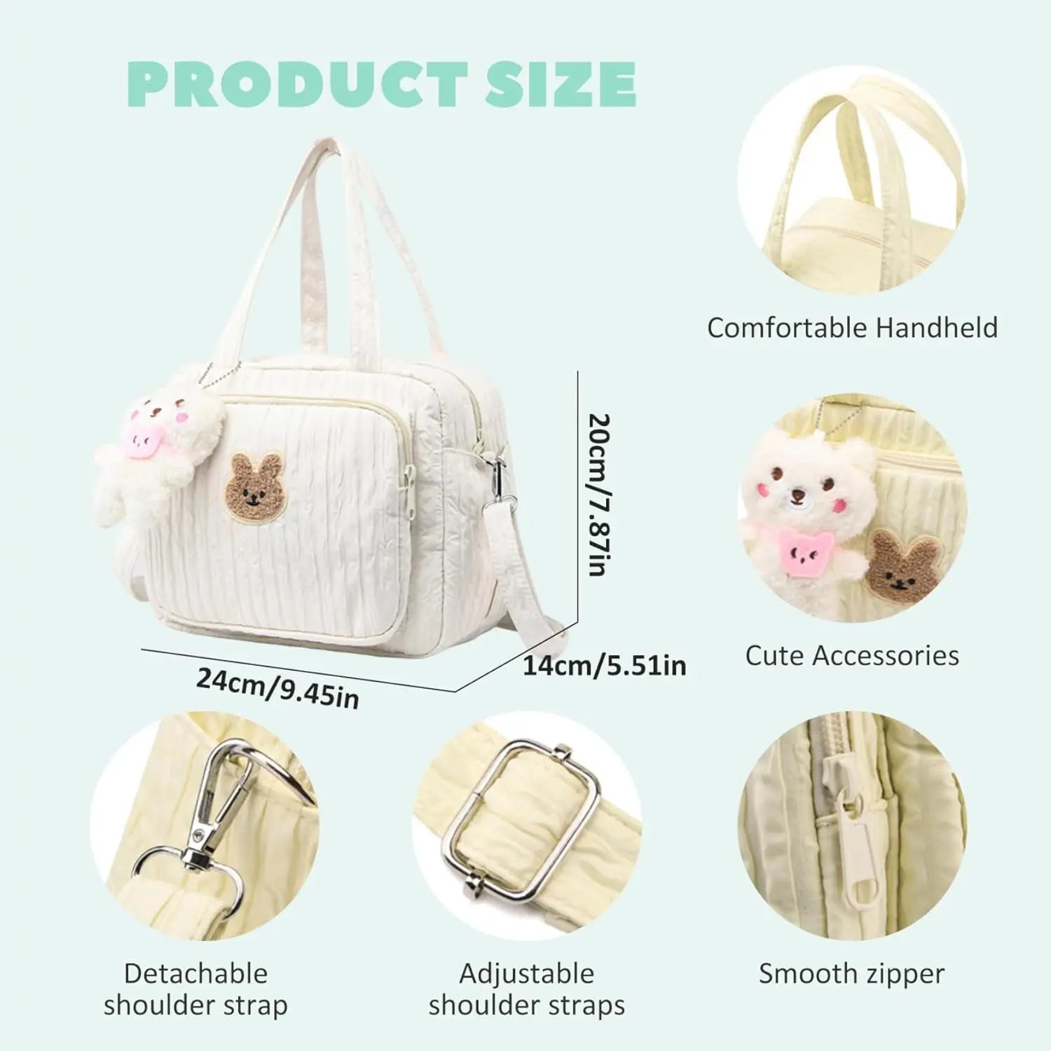 1PC Diaper Bag, Zipper Large Capacity Diaper Tote Bag with Multi-Pocket, Handheld/Crossbody Storag Organizer for Outdoor Travel.. Wholesale Hub